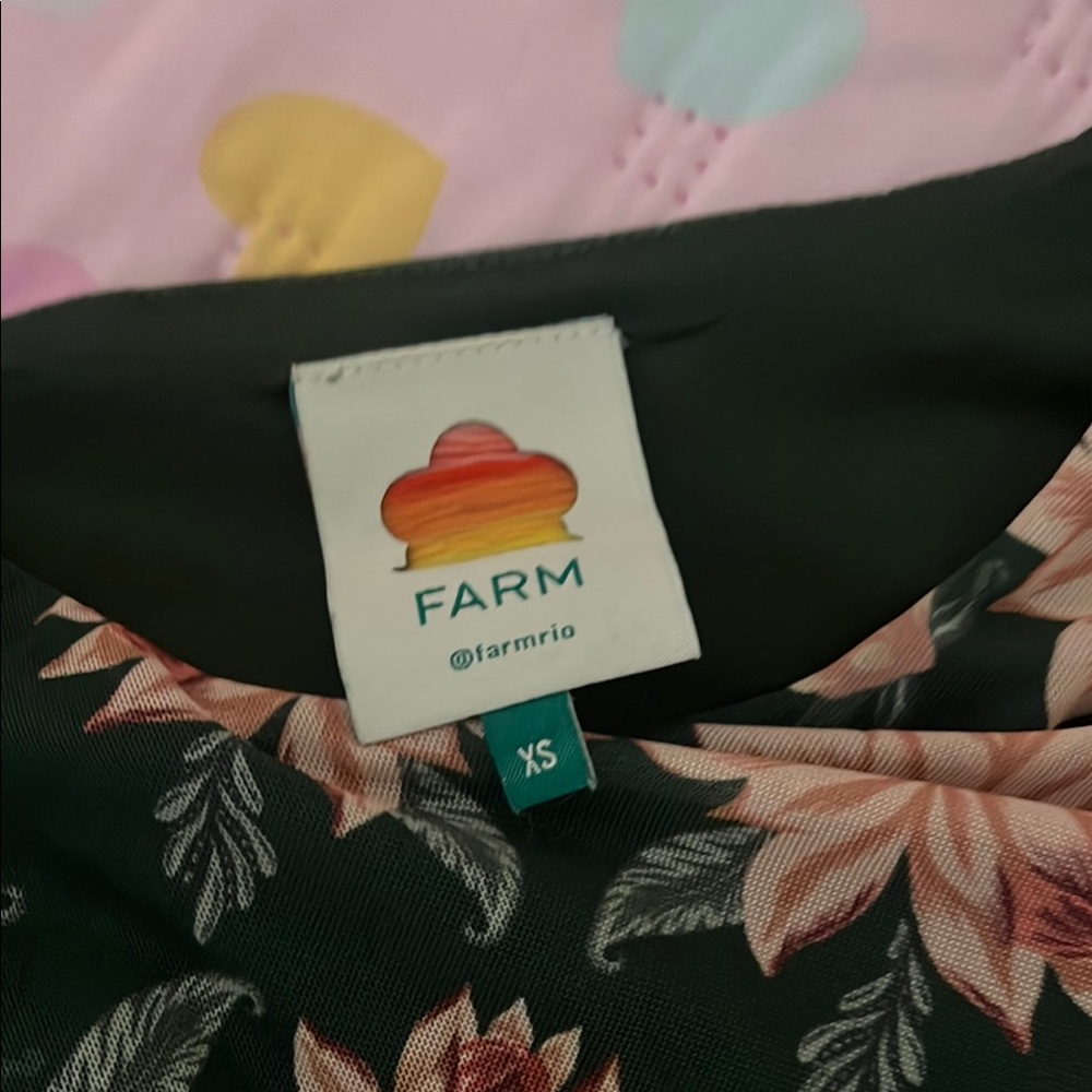 FARM Rio Green Floral Mini Dress - Picture 3 of 3